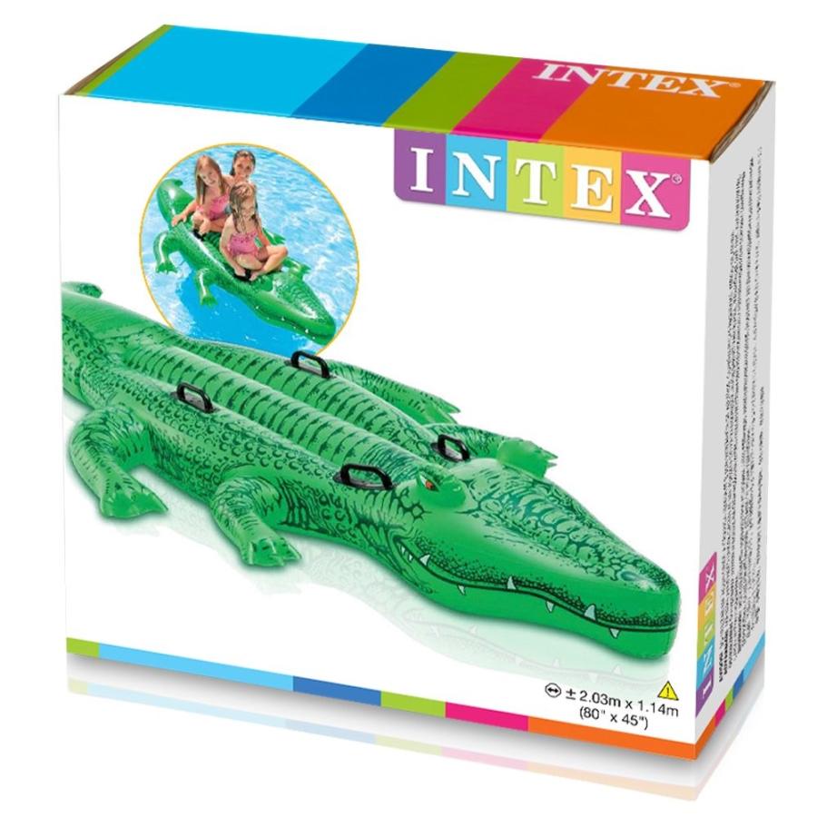フロート プール 水遊び 58562 INTEX Giant Gator Inflatable Pool Float: Animal Pool Toy For Kids ? 2の画像