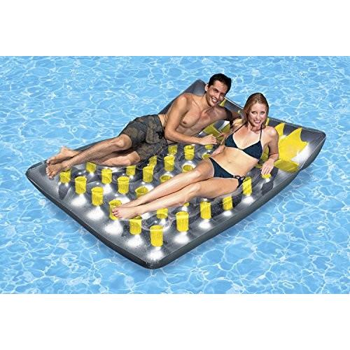 フロート プール 水遊び 83390 Poolmaster Double French Pocket Large Two Person Inflatable Swimming Po_3