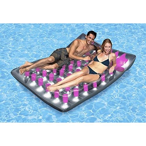 フロート プール 水遊び 83390 Poolmaster Double French Pocket Large Two Person Inflatable Swimming Po_5
