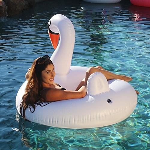 フロート プール 水遊び PT-SWAN-01 GoFloats Swan Party Tube Inflatable Raft, Float In Style (for Adulの画像