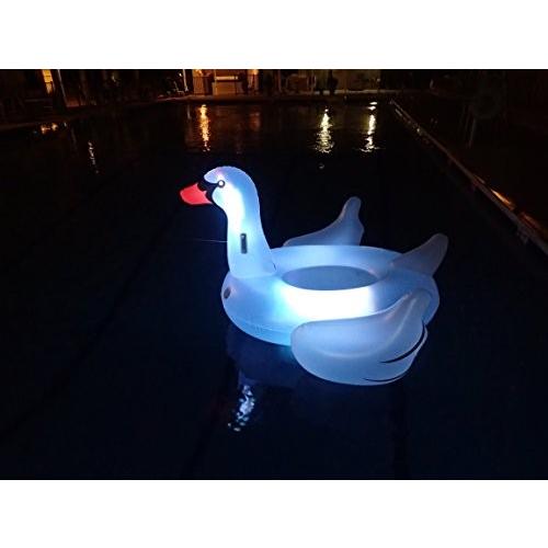 フロート プール 水遊び 90702 SWIMLINE ORIGINAL 90702 LED Inflatable Swan Pool Float Floatie Ride-On