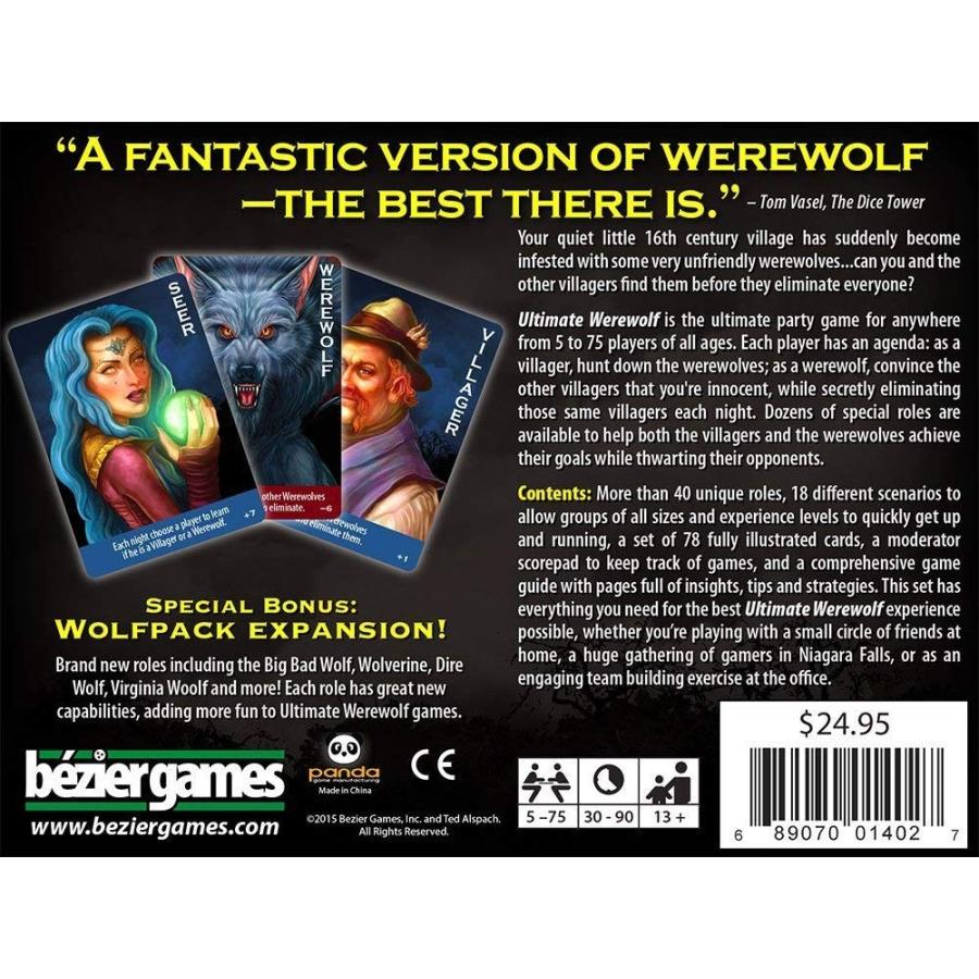 ボードゲーム 英語 アメリカ UWDXBEZ Bezier Games Ultimate Werewolf Deluxe Edition｜maniacs-shop｜03