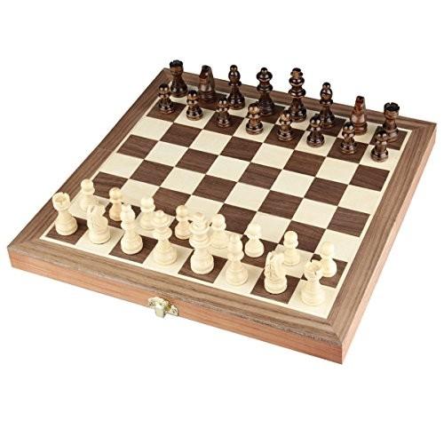 海外ボードゲーム AMEROUS 折りたたみチェスセット 19001 ボードサイズ30cm 木製 マグネット式 収納の画像
