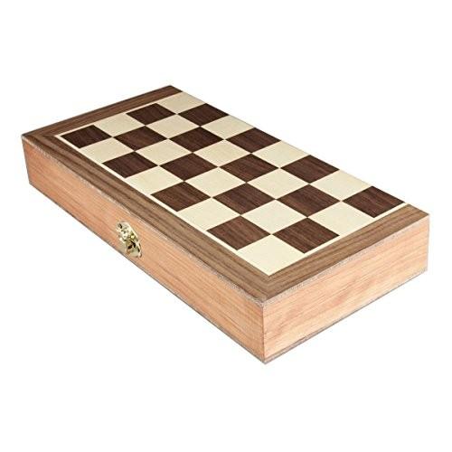 海外ボードゲーム AMEROUS 折りたたみチェスセット 19001 ボードサイズ30cm 木製 マグネット式 収納の画像