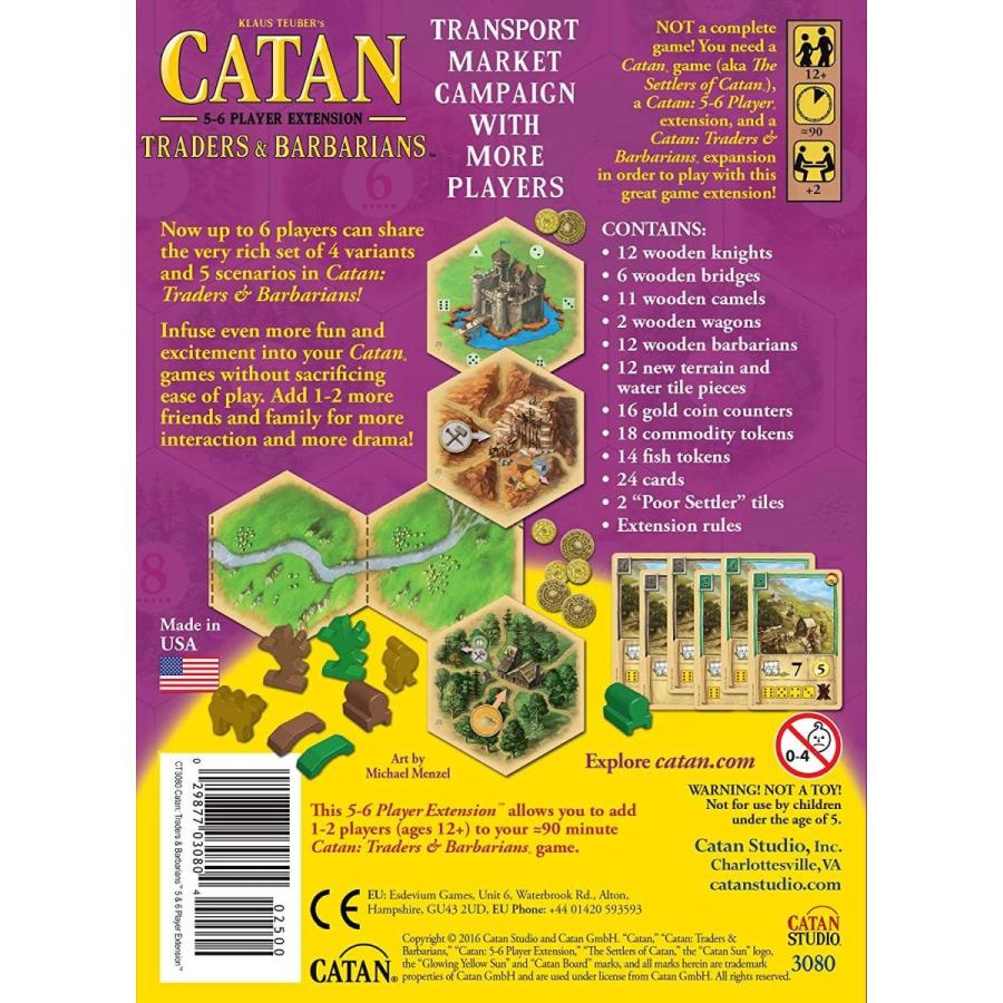 ボードゲーム 英語 アメリカ MFG 3080 CATAN Traders \u0026 Barbarians Board Game 5-6 Player EXTENSION - Eの画像