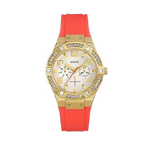 腕時計 ゲス GUESS W0564L2 GUESS W0564L2 Women's Jet Setter Multifunction,Gold Tone Case,Silicone/Rubber S