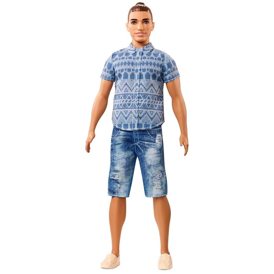 バービー Barbie ファッショニスタ ケン Ken 人形 ユーズドデニム 白いスニーカーとお団子の髪型 FN_1