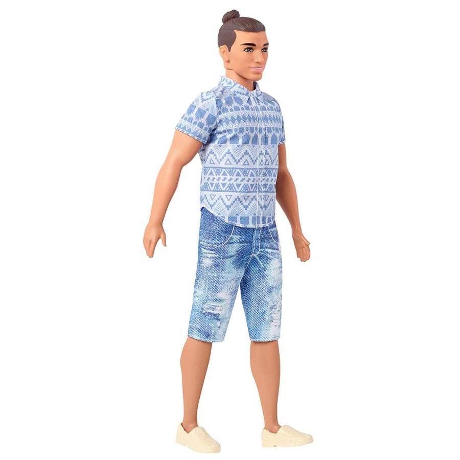 バービー Barbie ファッショニスタ ケン Ken 人形 ユーズドデニム 白いスニーカーとお団子の髪型 FN_2