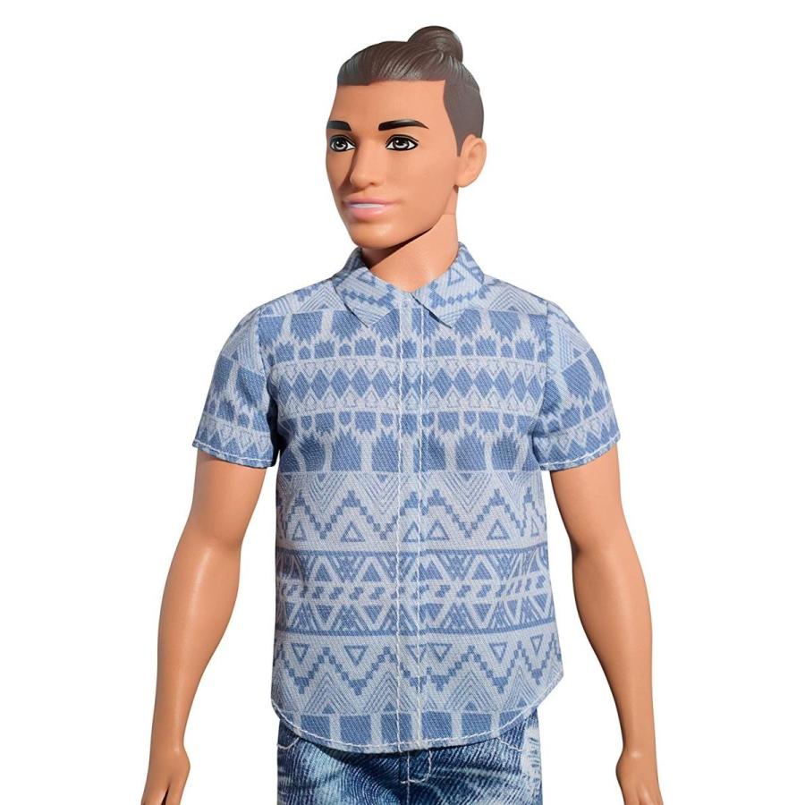 バービー Barbie ファッショニスタ ケン Ken 人形 ユーズドデニム 白いスニーカーとお団子の髪型 FN_4