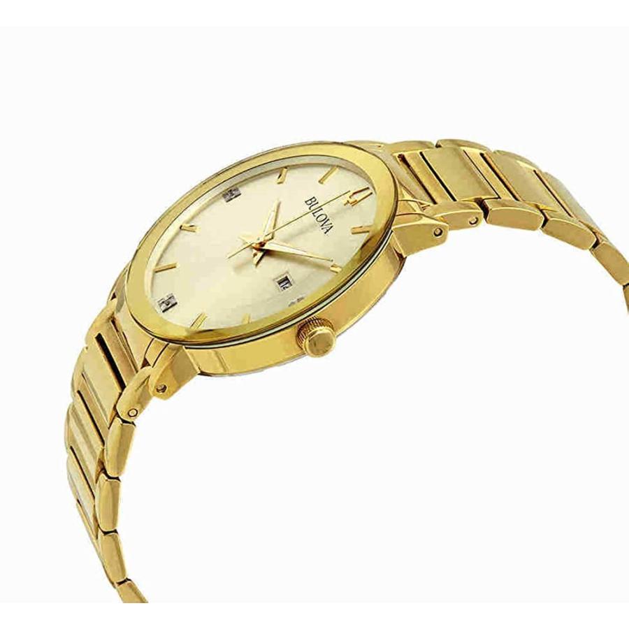 腕時計 ブローバ メンズ 97D115 Bulova Men's Modern Gold Tone Stainless Steel 3-Hand Calendar Date Qua｜maniacs-shop｜04