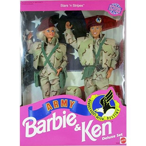 バービー バービー人形 ケン 5626 Star 'N Stripes ARMY Barbie \u0026 Ken Deluxe Set