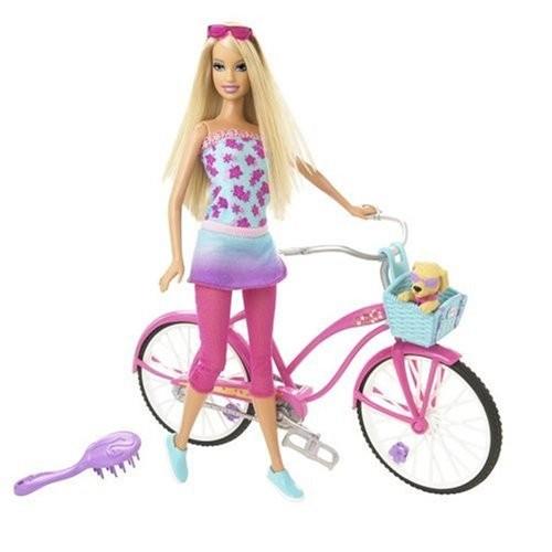 バービー Barbie ドール＆バイク FTV96 ペダルと一緒に足も動きます カラフルなロンパースと白いス