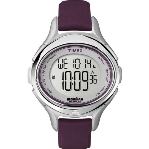 腕時計 タイメックス レディース T5K498 Timex Women's T5K498 Ironman All Day 50-Lap Plum Silicone