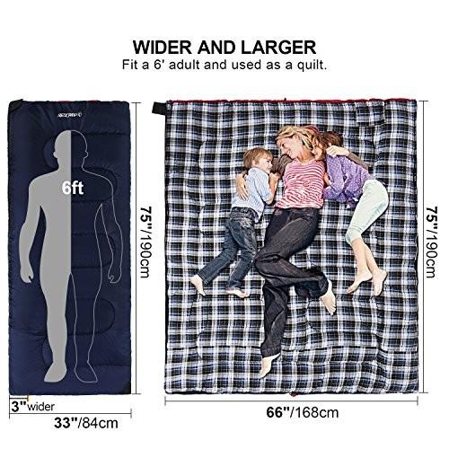 アウトドア キャンプ スリーピングバッグ rc11065a REDCAMP Cotton Flannel Sleeping Bag for Camp_1