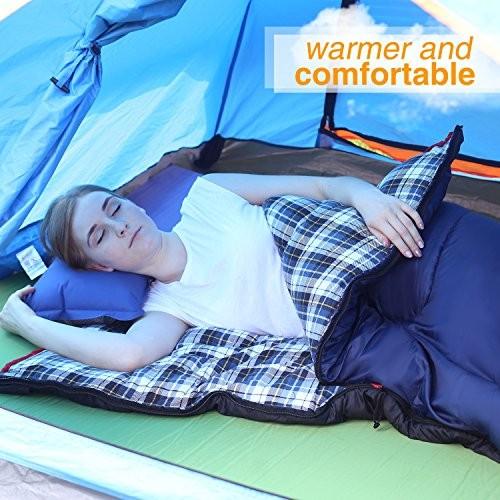 アウトドア キャンプ スリーピングバッグ rc11065a REDCAMP Cotton Flannel Sleeping Bag for Camp_5