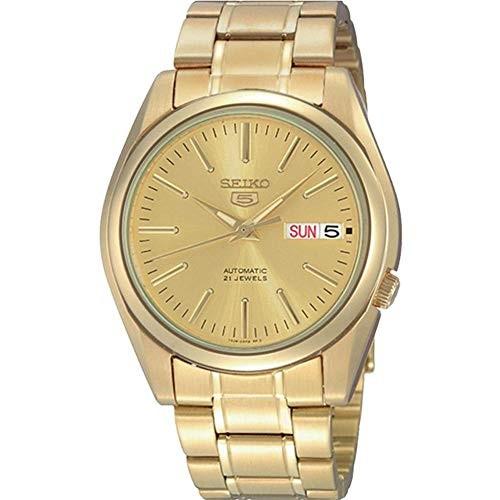 腕時計 セイコー メンズ SNKL48K1 SEIKO Men's 5 Automatic Gold-Tone Steel and Dial｜maniacs-shop