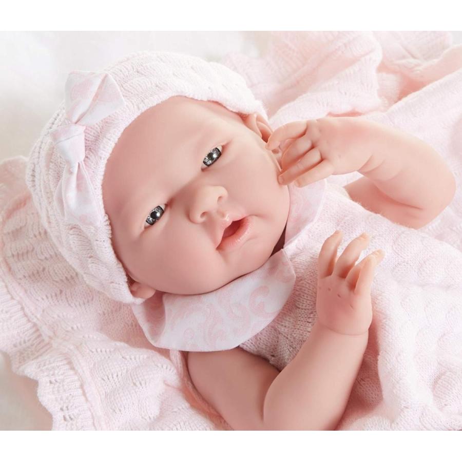 JCトイズ JC Toys 新生児 15インチ リアルな赤ちゃん人形 女の子 ピンクのニット 18053 ベビードールの画像