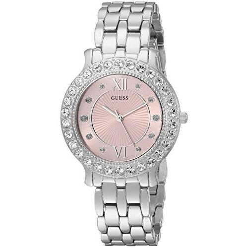 腕時計 ゲス GUESS U1062L2 GUESS Stainless Steel + Pink Crystal Bracelet Watch. Color: Silver-Tone (Model: