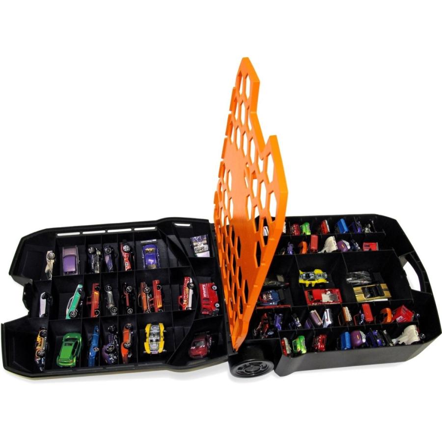 ホットウィール Hot Wheels 格納式ハンドル付きローリング収納ケース