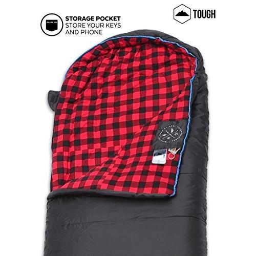 アウトドア キャンプ スリーピングバッグ TOSB - Lumberjack Hooded Sleeping Bag Tough Outdoors_3