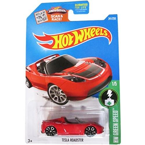 ホットウィール Hot Wheels テスラ 読み込むはやりっ児 HW緑であること速力度 1/5 241/250 赤いこと Tesla ビークル おもちゃ-乗り物、ミニチュア