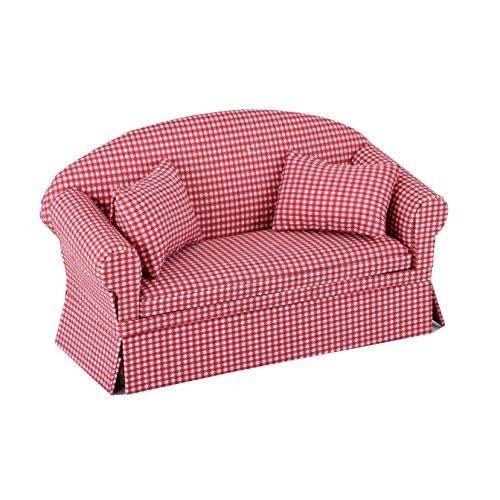 1/6ドール 12インチドール 27センチドール Sofa-chair Red Dollhouse Sofa Couch, Miniature Living R