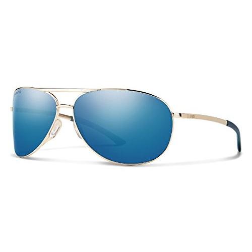 スミス スポーツ 釣り Serpico 2 SMITH Serpico 2 Lifestyle Sunglasses - Gold | Chromapop Polarized Blue