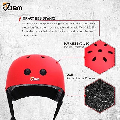 ヘルメット スケボー スケートボード JBM-HM1-M-RD JBM Skateboard Bike Helmet - Lightweight, Adju｜maniacs-shop｜04