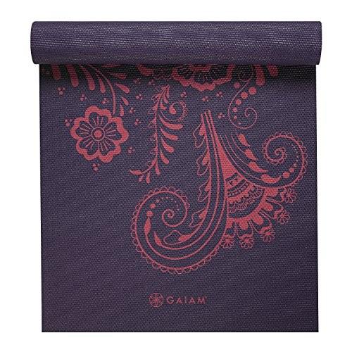 ヨガマット フィットネス 05-62892 Gaiam Yoga Mat Premium Print Extra Thick Non Slip Exercise \u0026 Fitneの画像