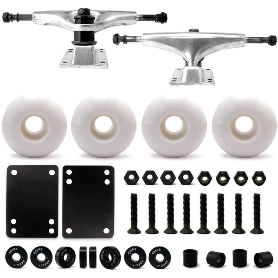 ウィール タイヤ スケボー 005 VJ 5.0 Skateboard Trucks (Silver), Skateboard Wheels 52mm, Skateboard