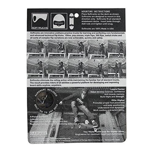 トラック スケボー スケートボード TR-SFTR-BLK Softrucks Pair Skateboard Trucks (Set of 2), Black_2