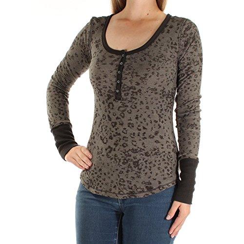 フリーピープル トップス ヘンリー・シャツ OB527106 Free People Womens Davis Thermal Green SM