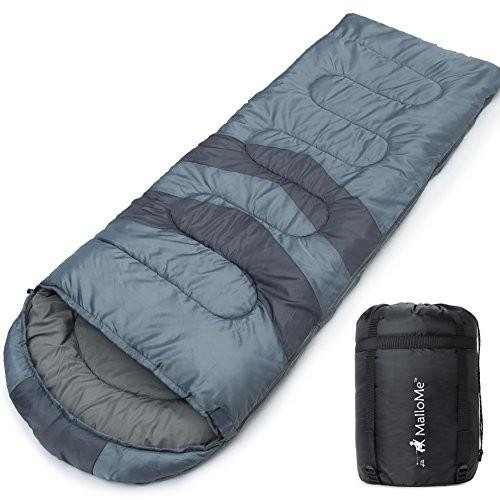 アウトドア キャンプ スリーピングバッグ SSBag-grey MalloMe Sleeping Bags for Adults Cold Weat