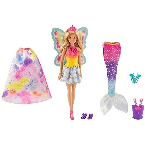 バービー人形 ドリームトピア レインボーコーブ フェアリーテールドレスアップギフトセット 着