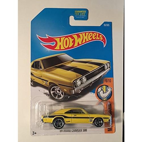 ホットウィール Hot Wheels ’69 ダッジ・チャージャー500 マッスルマニア 6/10 95/365 イエロー Dodge Char