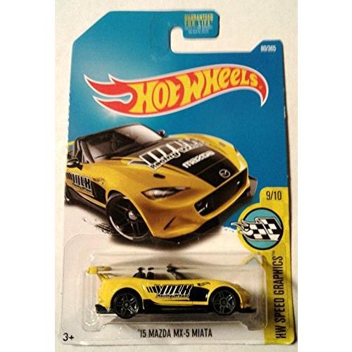 ホットウィール Hot Wheels ’15マツダ MX-5 HWスピードグラフィックス 9/10 80/365 イエロー MAZDA ビーク
