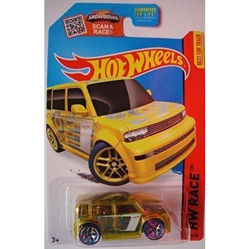 ホットウィール マテル ミニカー CFK89 Hot Wheels, 2015 HW Race, Scion XB [Translucent Yellow] Die