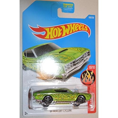 ホットウィール マテル ミニカー DHX29 Hot Wheels HW Flames 10/10 Series Green '69 Mercury Cyclone おもちゃ-ゲーム、おもちゃ