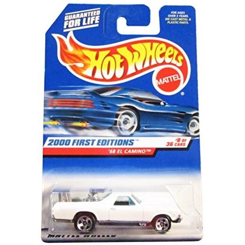 ホットウィール Hot Wheels '68 エルカミーノ 2000一塁手～版 8/36 白いこと El Camino ビー ゲーム、おもちゃ-乗り物、ミニチュア-おもちゃ