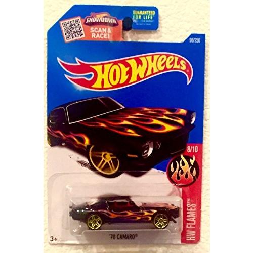 ホットウィール マテル ミニカー DHX27 Hot Wheels 2016 HW Flames '70 Camaro 98/250, Black