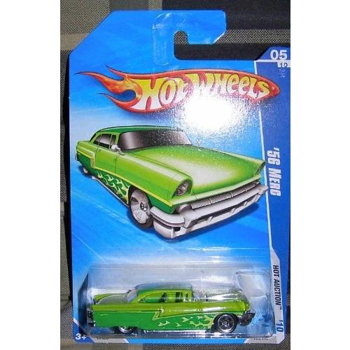 ホットウィール マテル ミニカー 43220-298320 HOT Wheels 2010 HOT Auction Green W/ Flames 05 of 10 ゲーム、おもちゃ-乗り物、ミニチュア