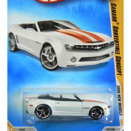 ホットウィール マテル ミニカー 1 2008 Hot Wheels New Models White Camaro Convertible Concept w/
