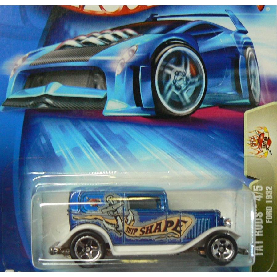 ホットウィール マテル ミニカー B3842 Mattel Hot Wheels 2004 Tat Rods 1:64 Scale Blue 1932 Ford 4 おもちゃ-ゲーム、おもちゃ