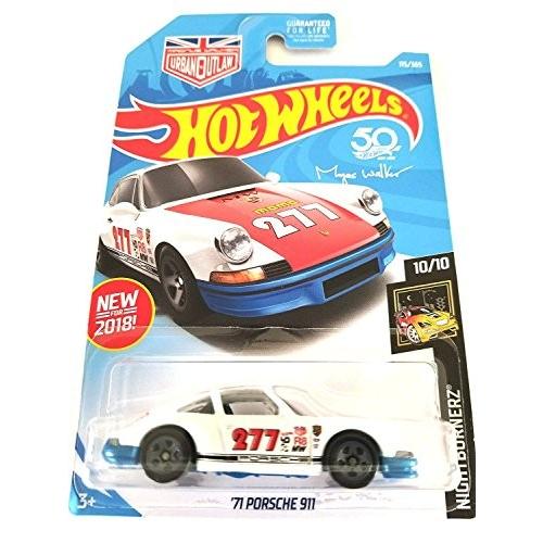 ホットウィール Hot Wheels '71ポルシェ911 2018Nightburnerzシリーズの10/10 50周年記念 1:64スケールのダイ