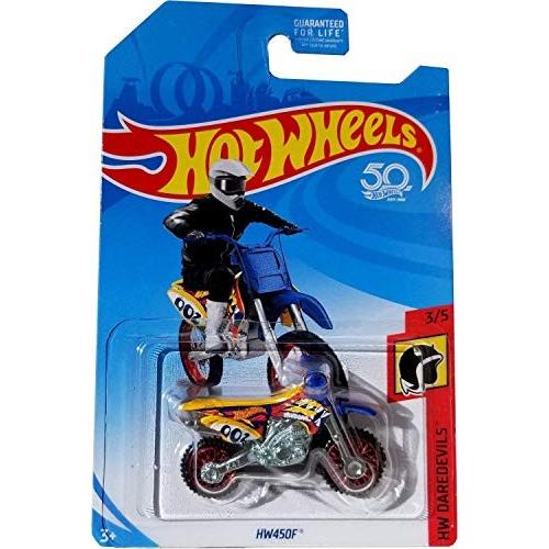 ホットウィール マテル ミニカー FRR86 Hot Wheels 2018 50th Anniversary Yellow Motorcycle， 1:64 Sc