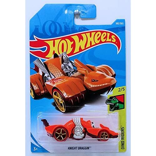 ホットウィール マテル ミニカー Hot Wheels 2018 Dino Riders 2/5 - Knight Draggin' (Orange)