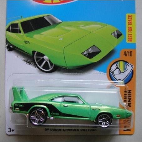 ホットウィール Hot Wheels ’69ダッジ・チャージャー デイトナ マッスルマニア 4/10 124/250 グリーンの画像