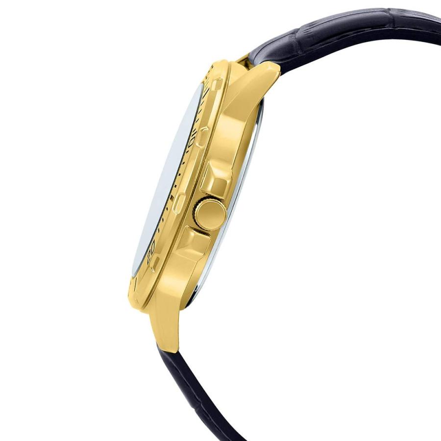 腕時計 カシオ メンズ MTP-VD01GL-1EVUDF (A1369) Casio MTP-VD01GL-1EV Men's Enticer Gold Tone Leather B｜maniacs-shop｜02