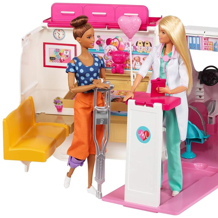 バービー Barbie ケアクリニック 救急車と病院 サイレンとライトの点灯 