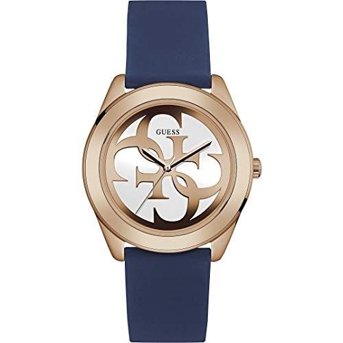 腕時計 ゲス GUESS W0911L6 Guess G Twist Silver Dial Silicone Strap Ladies Watch W0911L6
